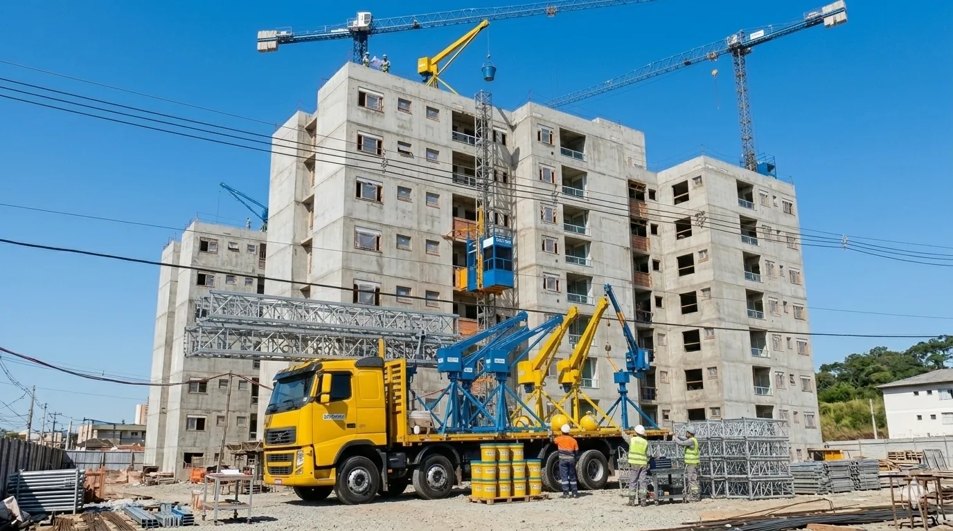 Mini Grua canteiro